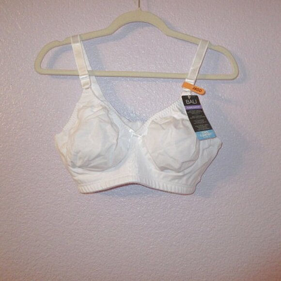 Bali Double Support Cotton Wireless Bra Size 38DD Cool Comfort 3036 Seamless NWT - Picture 2 of 10